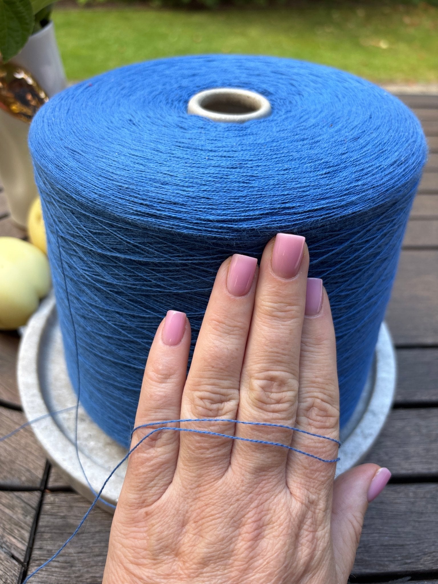 100% Cotton Yarn in Cone, 1.170 kg | Knitting yarn shop / dzijas veikals