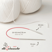 Addi Circular needle sockwonder lace 25cm 2.00 - 5.00mm 2 | Knitting yarn shop / dzijas veikals