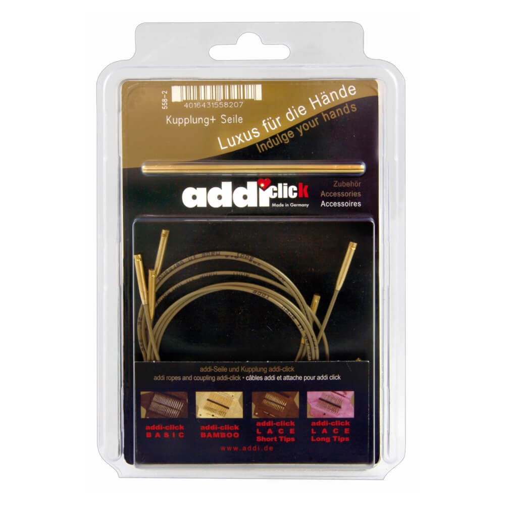 Addi Click cord set bamboo 60 - 80 - 100cm and connector | Knitting yarn shop / dzijas veikals