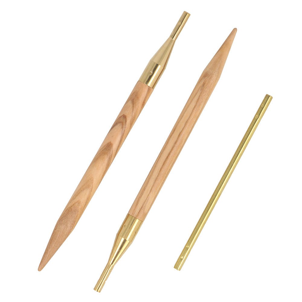 Addi Click Nature case interchang. needle olive wood | Knitting yarn shop / dzijas veikals