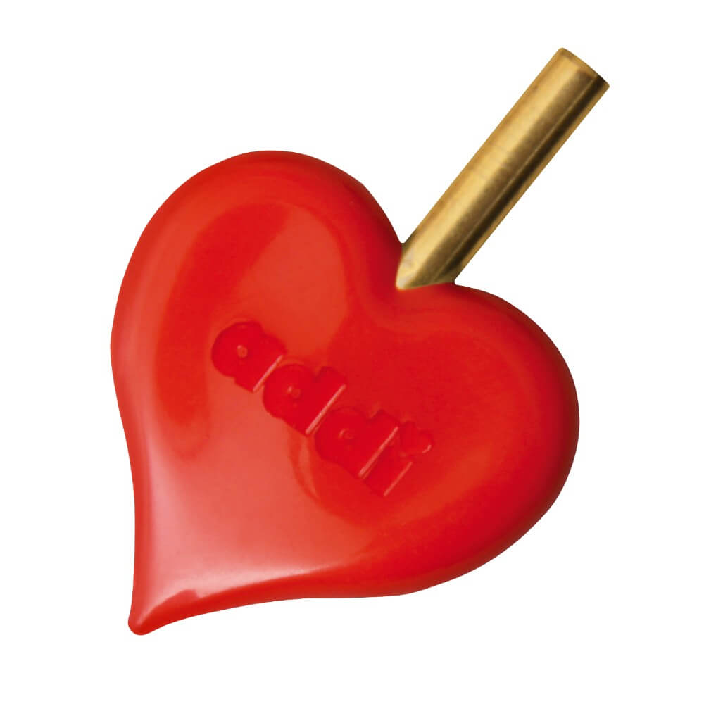 Addi Click point protector heart red - 1x2pcs | Knitting yarn shop / dzijas veikals