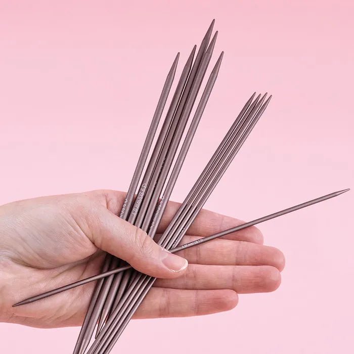 Addi Mystic Lace Double - Pointed Needles – 15cm, 20cm & 23cm – Lightweight Anodized Aluminum DPN Set 15 | Knitting yarn shop / dzijas veikals