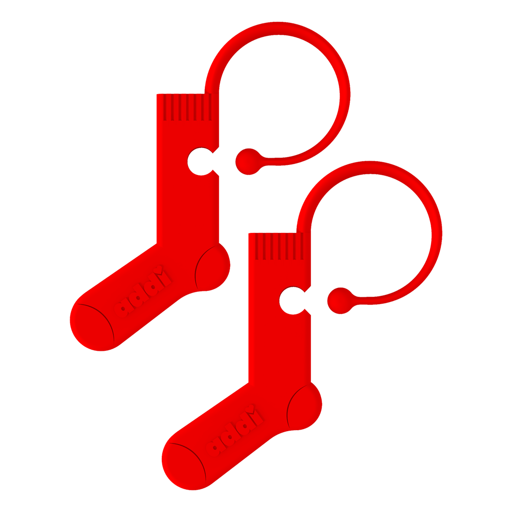 Addi Stitch markers sock red, 6 pieces | Knitting yarn shop / dzijas veikals