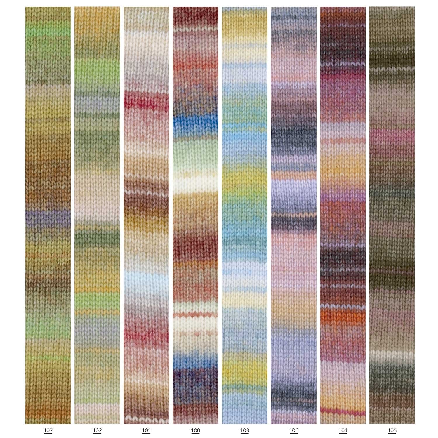 ANGELO SOFT Gradient Yarn - Soft, Lightweight, Virgin Wool Blend 205 - rosados/naranja/lila | Knitting yarn shop / dzijas veikals