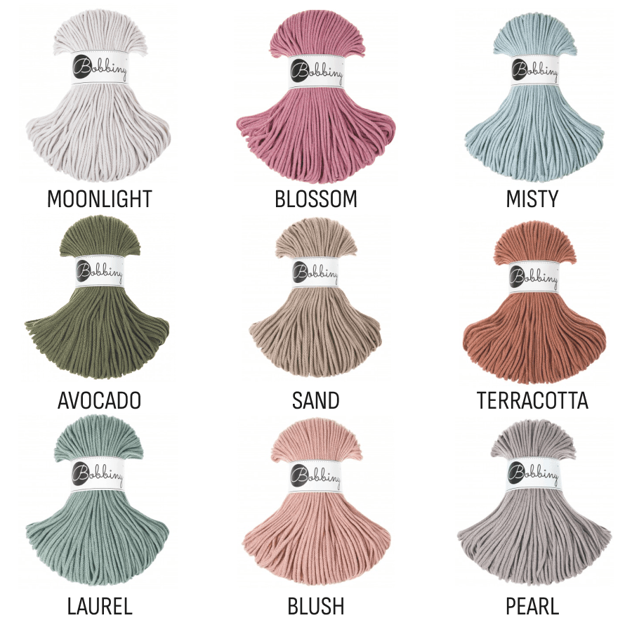 Bobbiny BRAIDED CORDS 3MM Junior Aloe | Knitting yarn shop / dzijas veikals