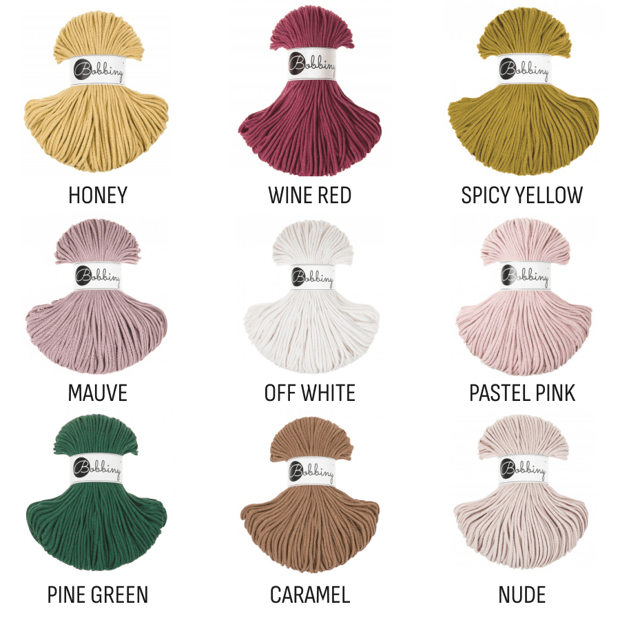 Bobbiny BRAIDED CORDS 3MM Junior Aloe | Knitting yarn shop / dzijas veikals