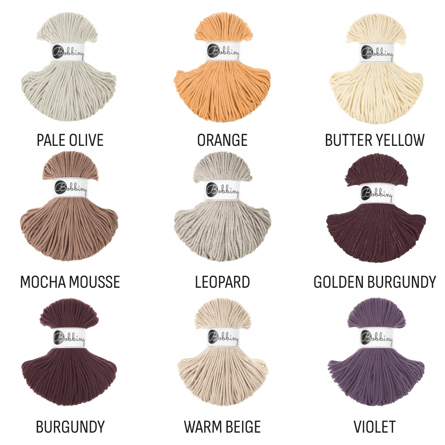 Bobbiny BRAIDED CORDS 3MM Junior Aloe | Knitting yarn shop / dzijas veikals