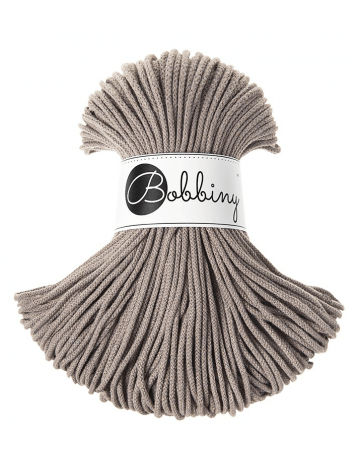 Bobbiny BRAIDED CORDS 3MM Junior Charcoal | Knitting yarn shop / dzijas veikals