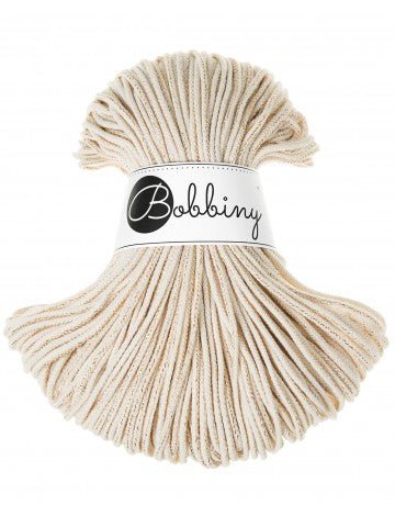 Bobbiny BRAIDED CORDS 3MM Junior Golden Natural | Knitting yarn shop / dzijas veikals