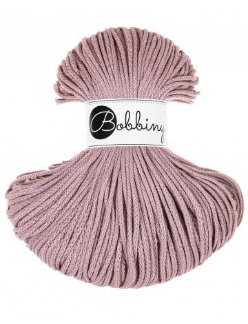 Bobbiny BRAIDED CORDS 3MM Junior Mauve | Knitting yarn shop / dzijas veikals