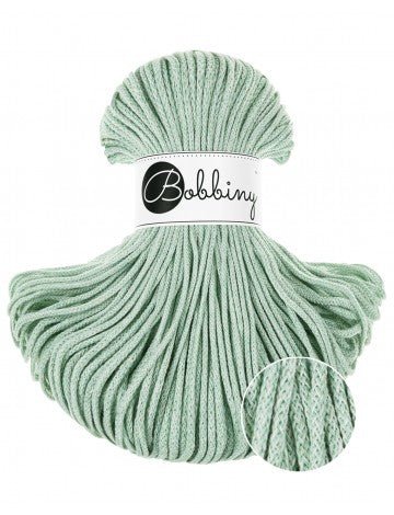 Bobbiny BRAIDED CORDS 3MM Junior Mint shake | Knitting yarn shop / dzijas veikals