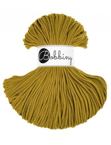 Bobbiny BRAIDED CORDS 3MM Junior Spicy Yellow | Knitting yarn shop / dzijas veikals