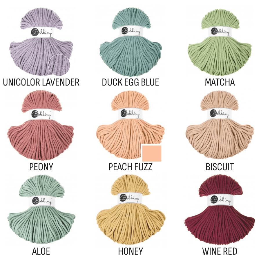 Bobbiny BRAIDED CORDS 5MM Premium Aloe | Knitting yarn shop / dzijas veikals