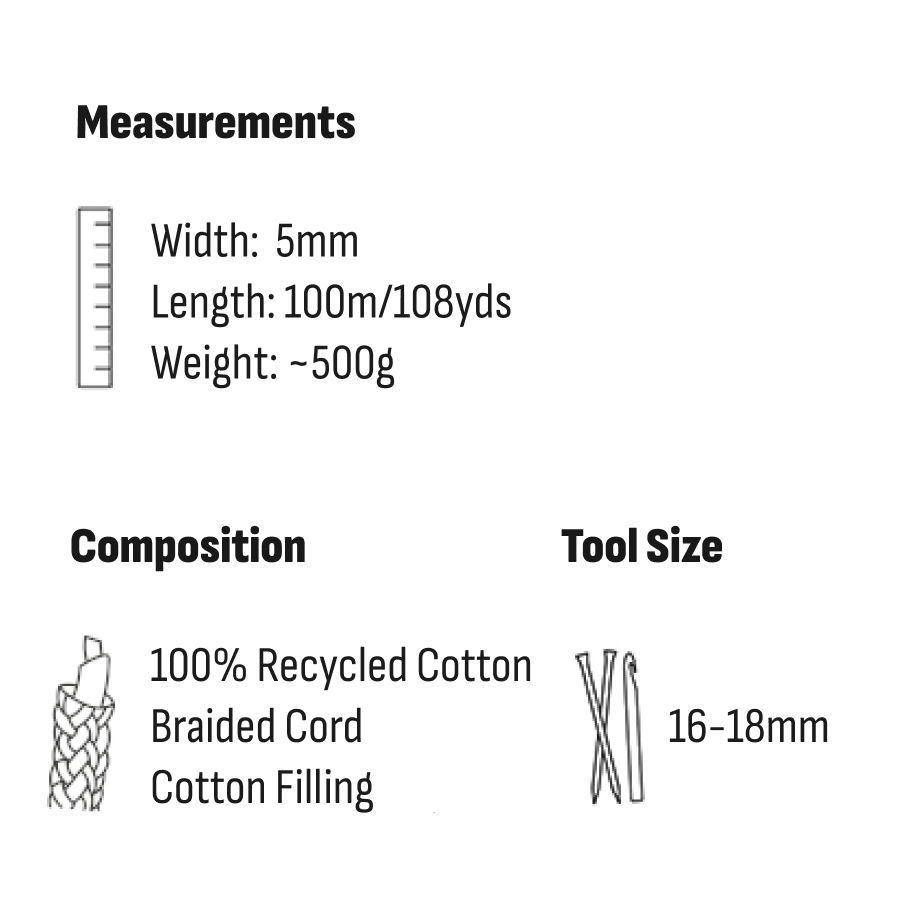 Bobbiny BRAIDED CORDS 5MM Premium Aloe | Knitting yarn shop / dzijas veikals