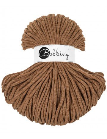 Bobbiny BRAIDED CORDS 5MM Premium Caramel | Knitting yarn shop / dzijas veikals