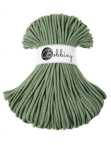 Bobbiny BRAIDED CORDS 5MM Premium Eucalyptus Green | Knitting yarn shop / dzijas veikals