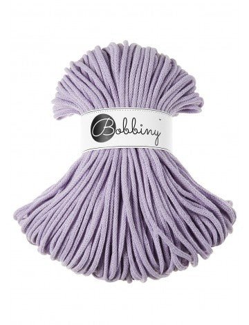 Bobbiny BRAIDED CORDS 5MM Premium Lavender | Knitting yarn shop / dzijas veikals