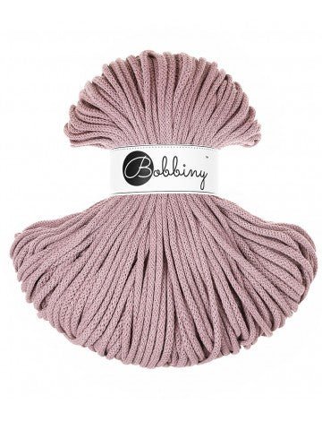 Bobbiny BRAIDED CORDS 5MM Premium Mauve | Knitting yarn shop / dzijas veikals