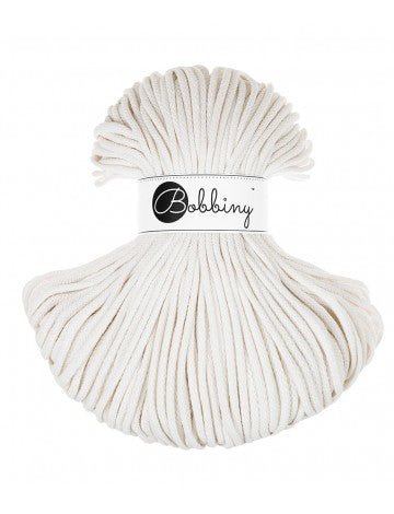 Bobbiny BRAIDED CORDS 5MM Premium Off White | Knitting yarn shop / dzijas veikals