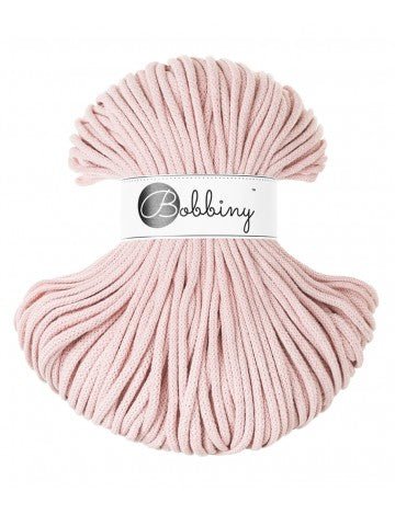 Bobbiny BRAIDED CORDS 5MM Premium Pastel Pink | Knitting yarn shop / dzijas veikals