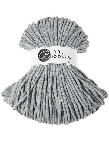 Bobbiny BRAIDED CORDS 5MM Premium Silver | Knitting yarn shop / dzijas veikals