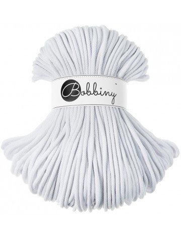 Bobbiny BRAIDED CORDS 5MM Premium White | Knitting yarn shop / dzijas veikals