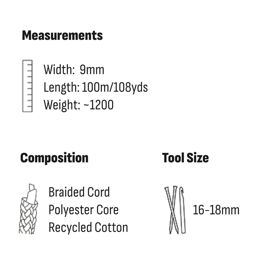 Bobbiny BRAIDED CORDS 9MM JUMBO Aloe | Knitting yarn shop / dzijas veikals