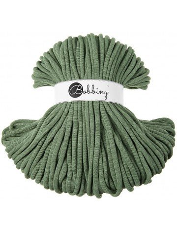 Bobbiny BRAIDED CORDS 9MM JUMBO Eucalyptus green | Knitting yarn shop / dzijas veikals