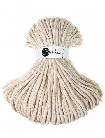 Bobbiny BRAIDED CORDS 9MM JUMBO Golden Natural | Knitting yarn shop / dzijas veikals