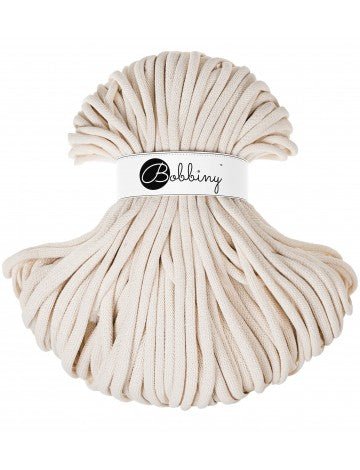 Bobbiny BRAIDED CORDS 9MM JUMBO Natural | Knitting yarn shop / dzijas veikals