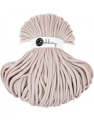 Bobbiny BRAIDED CORDS 9MM JUMBO Nude | Knitting yarn shop / dzijas veikals