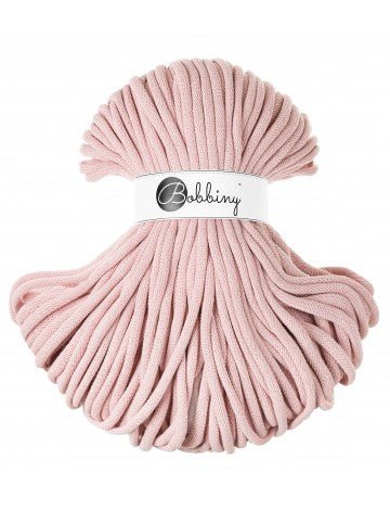 Bobbiny BRAIDED CORDS 9MM JUMBO Pastel Pink | Knitting yarn shop / dzijas veikals