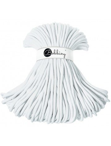 Bobbiny BRAIDED CORDS 9MM JUMBO White | Knitting yarn shop / dzijas veikals