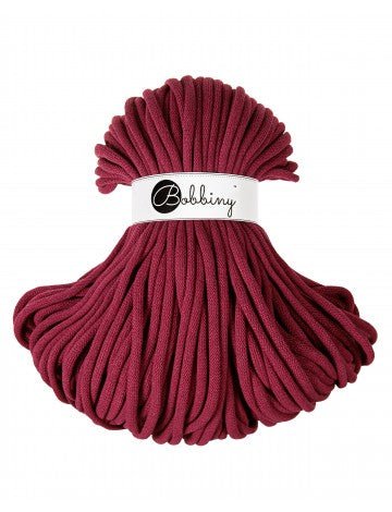 Bobbiny BRAIDED CORDS 9MM JUMBO Wine Red | Knitting yarn shop / dzijas veikals
