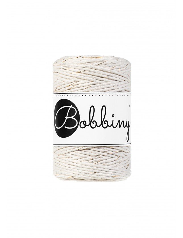 Bobbiny MACRAME CORDS 1,5MM Golden Natural | Knitting yarn shop / dzijas veikals