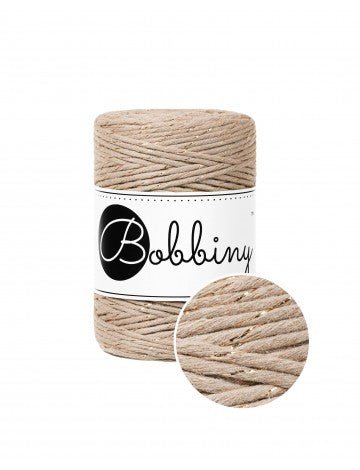 Bobbiny MACRAME CORDS 1,5MM Golden Sand | Knitting yarn shop / dzijas veikals