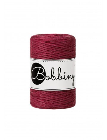 Bobbiny MACRAME CORDS 1,5MM Wine Red | Knitting yarn shop / dzijas veikals