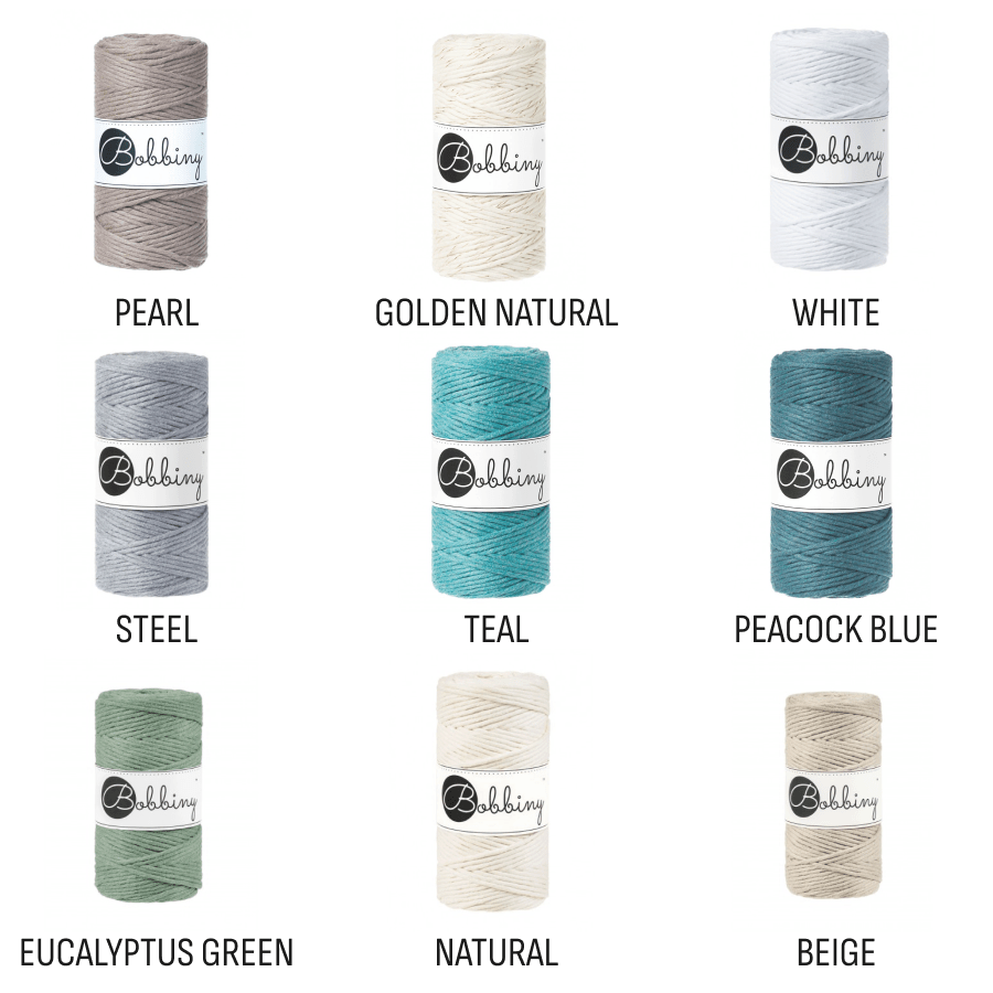 Bobbiny MACRAME CORDS 3MM Aloe | Knitting yarn shop / dzijas veikals