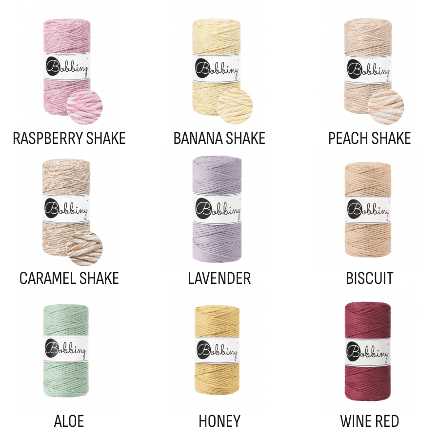 Bobbiny MACRAME CORDS 3MM Aloe | Knitting yarn shop / dzijas veikals