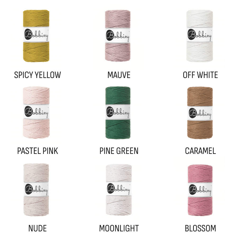 Bobbiny MACRAME CORDS 3MM Aloe | Knitting yarn shop / dzijas veikals