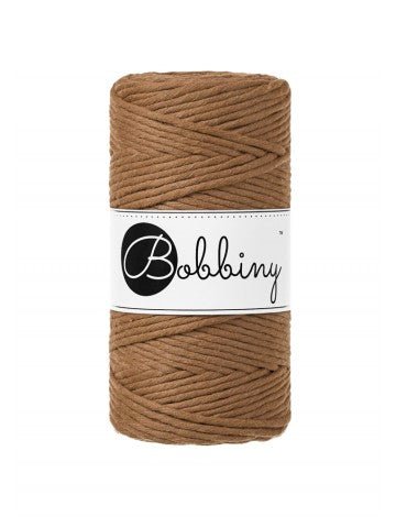 Bobbiny MACRAME CORDS 3MM Caramel | Knitting yarn shop / dzijas veikals