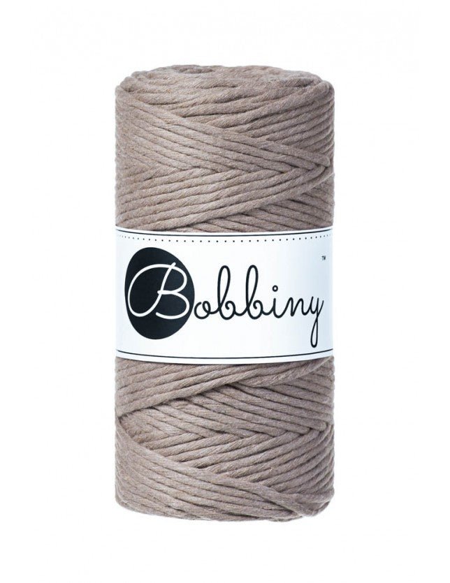 Bobbiny MACRAME CORDS 3MM Coffee | Knitting yarn shop / dzijas veikals