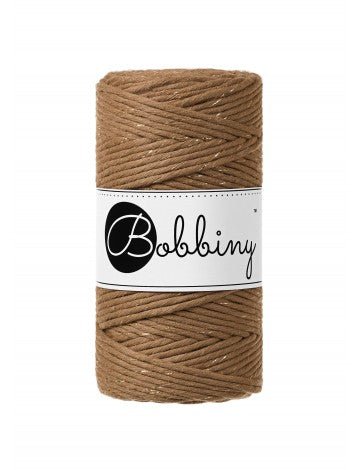 Bobbiny MACRAME CORDS 3MM Golden Caramel | Knitting yarn shop / dzijas veikals