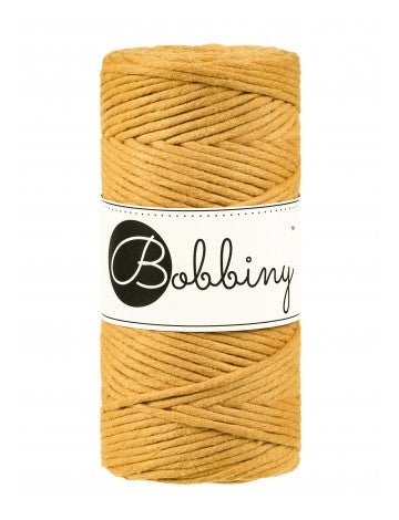 Bobbiny MACRAME CORDS 3MM Mustard | Knitting yarn shop / dzijas veikals