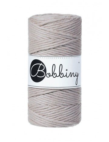 Bobbiny MACRAME CORDS 3MM Pearl | Knitting yarn shop / dzijas veikals