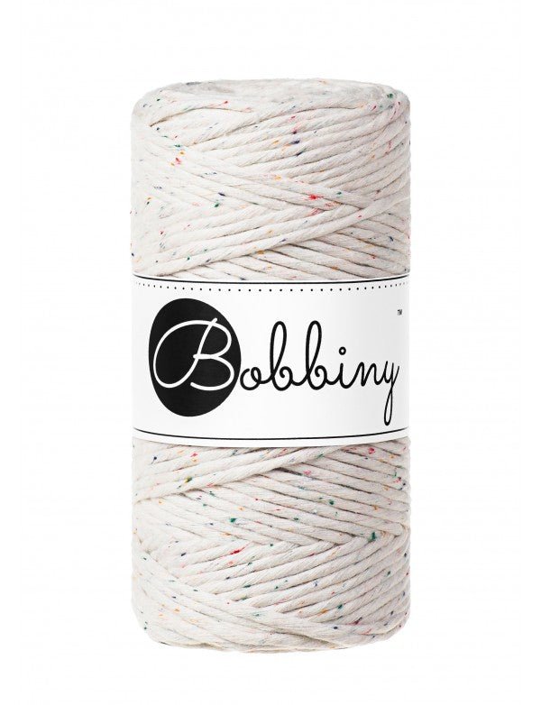 Bobbiny MACRAME CORDS 3MM Rainbow dust | Knitting yarn shop / dzijas veikals