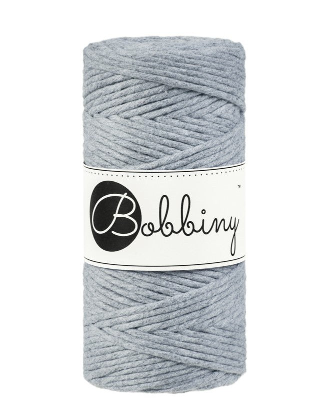 Bobbiny MACRAME CORDS 3MM Silver | Knitting yarn shop / dzijas veikals