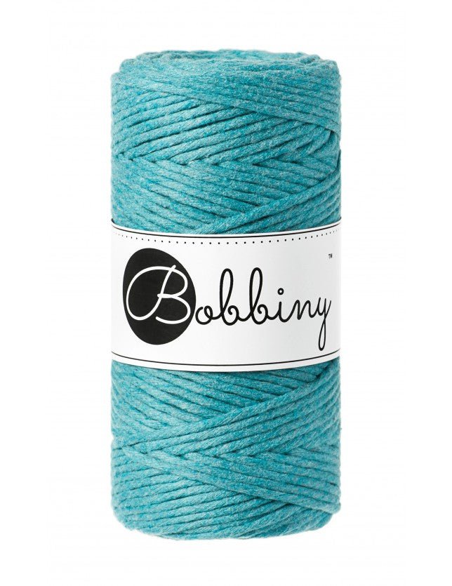 Bobbiny MACRAME CORDS 3MM Teal | Knitting yarn shop / dzijas veikals