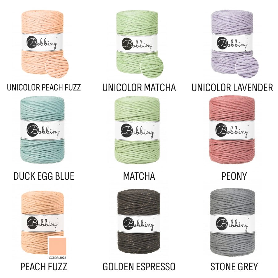 Bobbiny MACRAME CORDS 5MM Aloe | Knitting yarn shop / dzijas veikals