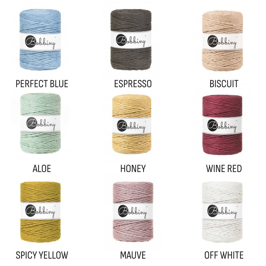Bobbiny MACRAME CORDS 5MM Aloe | Knitting yarn shop / dzijas veikals